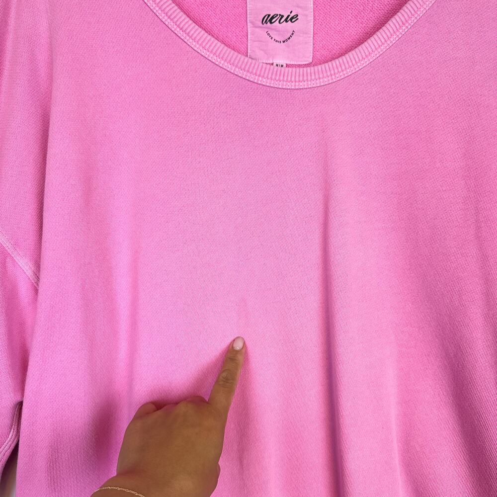 Aerie Oversized Sweatshirt Pink - M - Picture 2 of 8